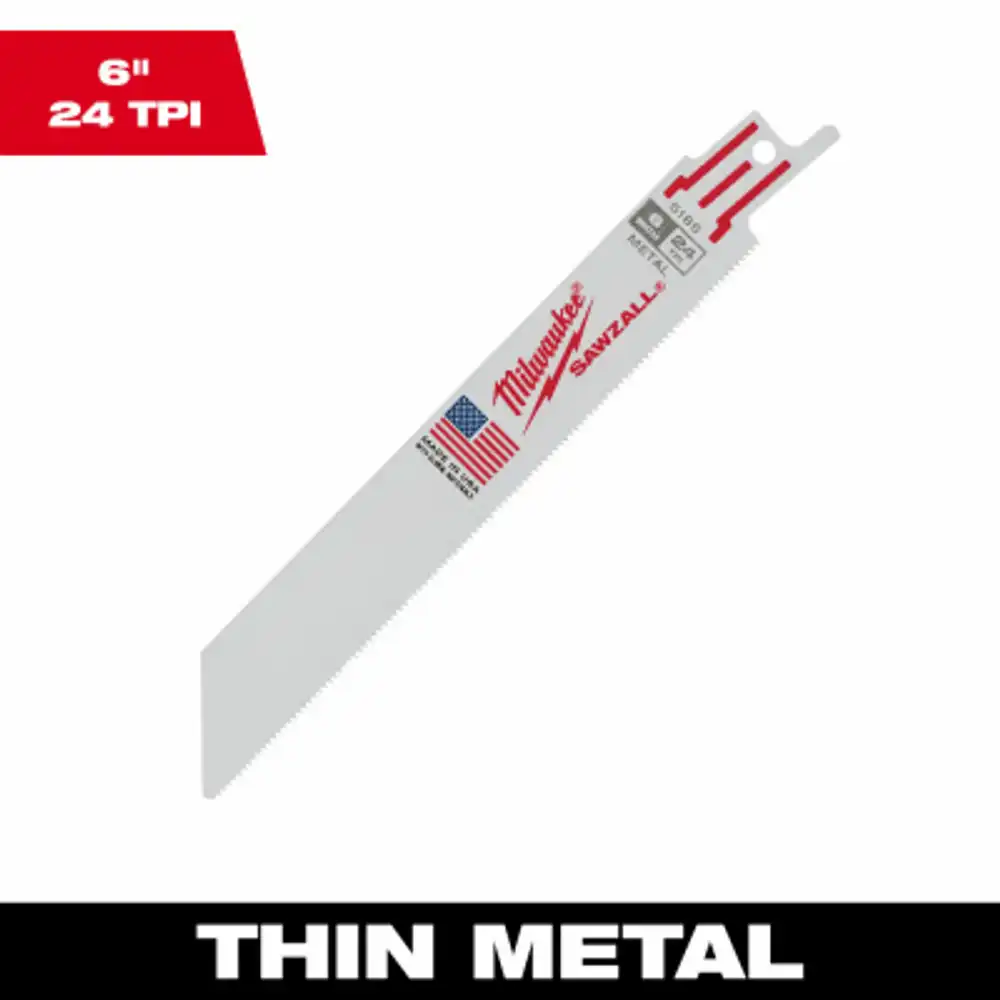 sawzall reciprocating saw blade, bi-metal, 24 tpi, 6 in.