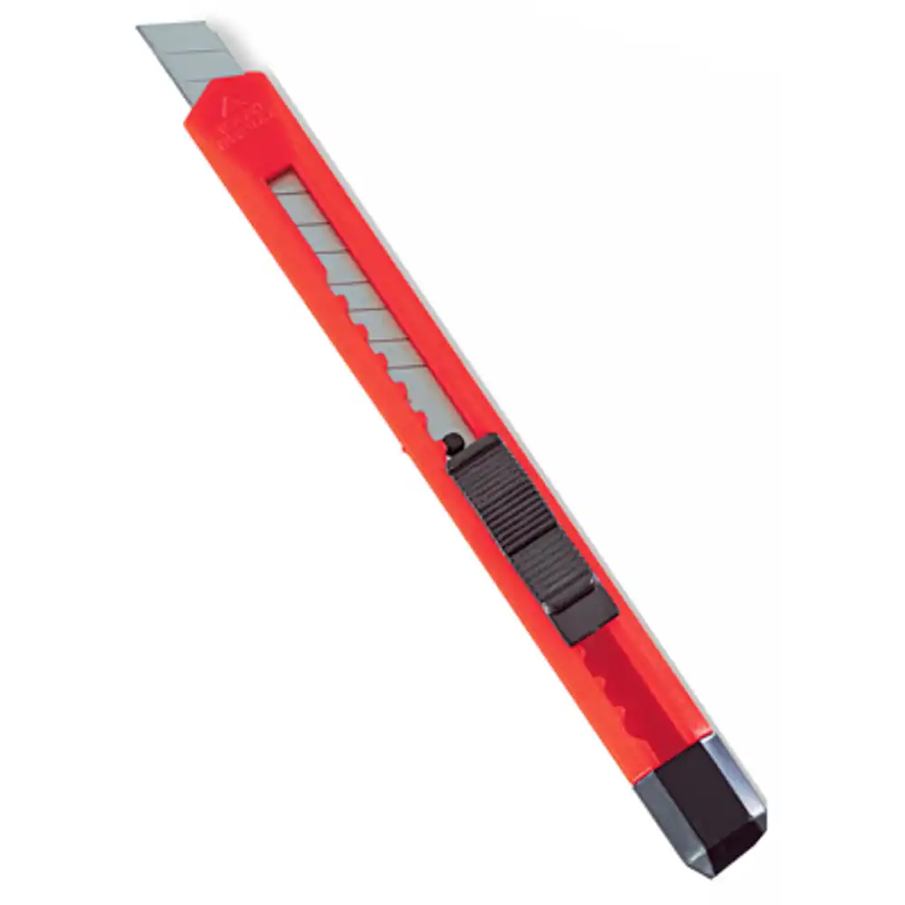 plastic snap off utility knife, 13-pt., 9mm