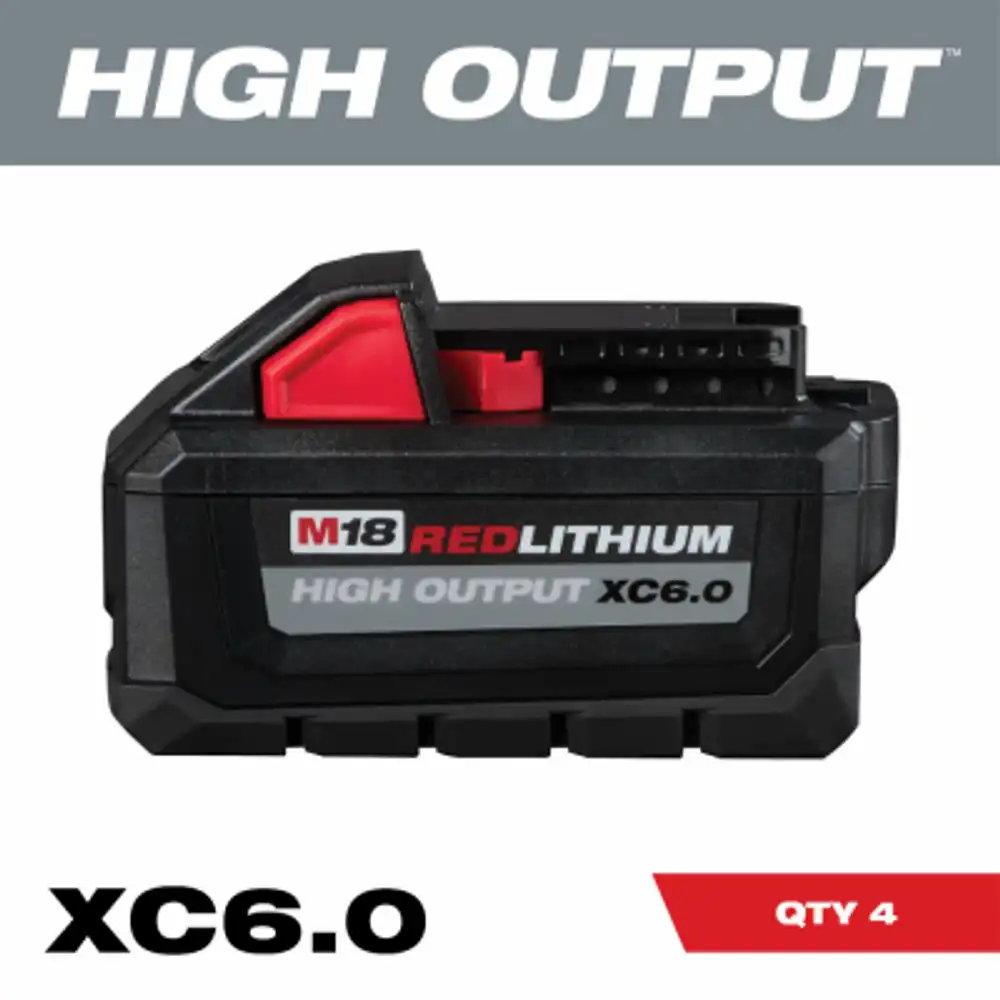 m18 18-volt redlithium high output xc6.0 batteries, 2-pk.