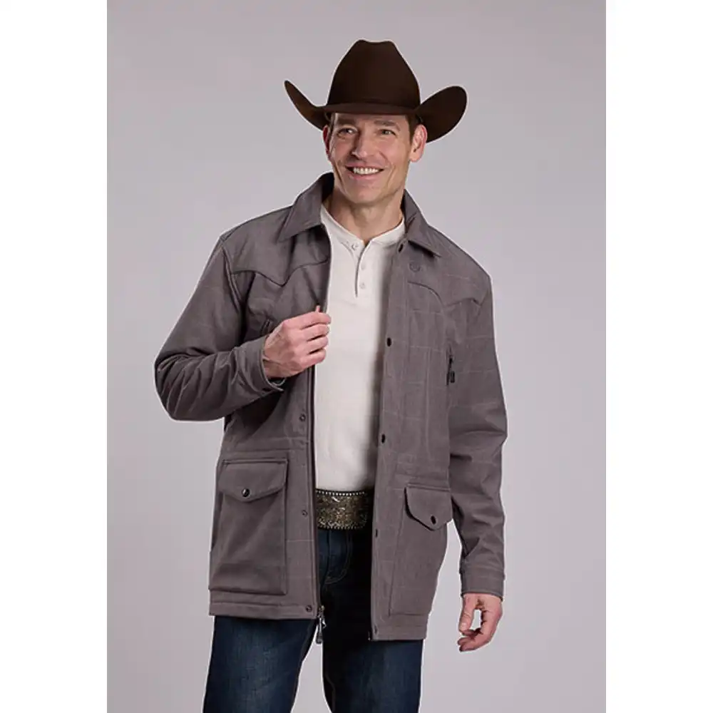 men's softshell barn coat - brown