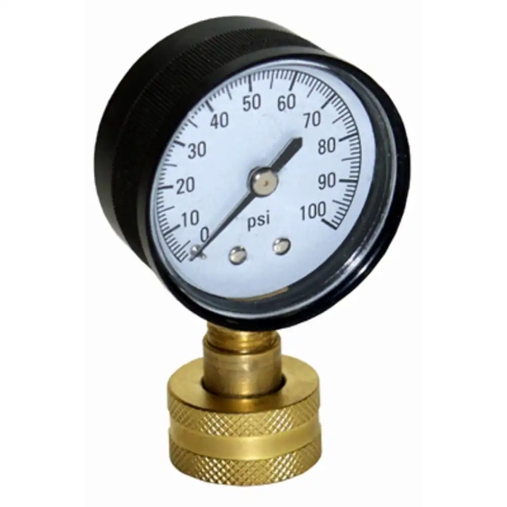 water pressure test gauge, 100 psi