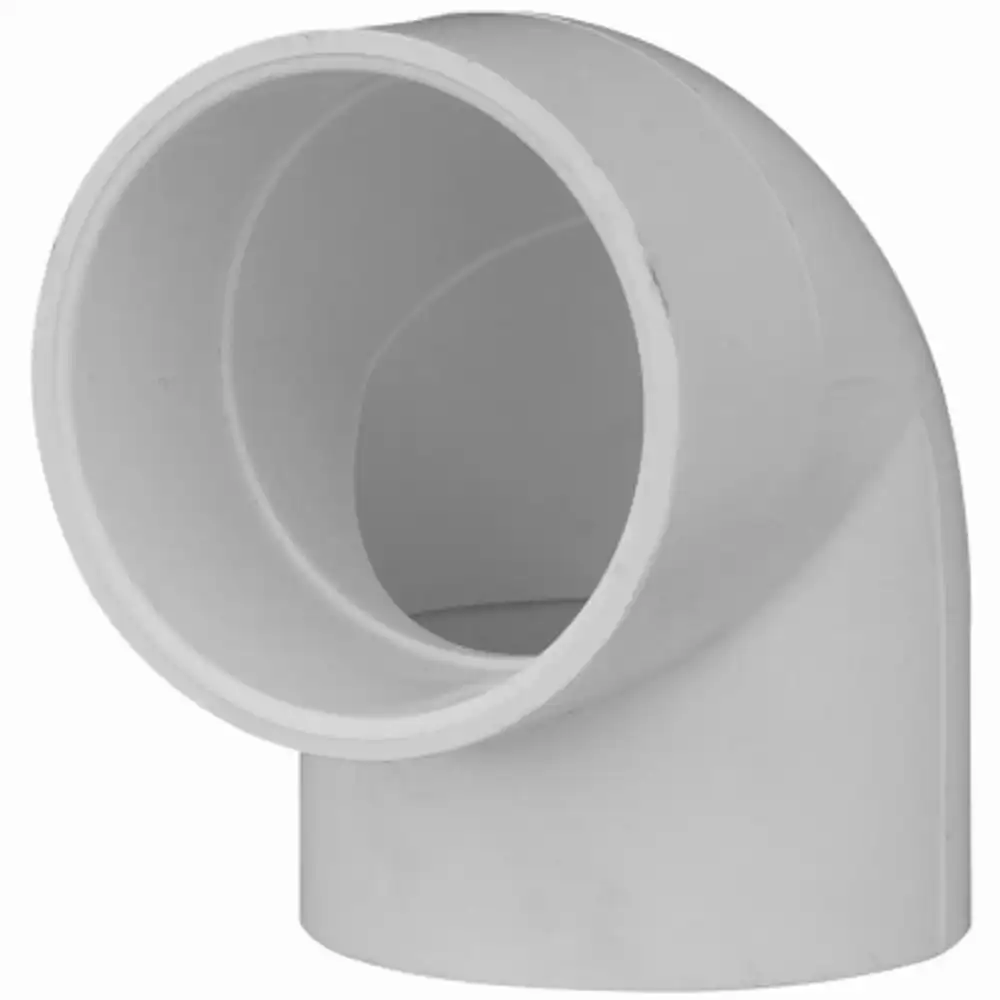 schedule 40 pvc pressure pipe elbow, 90-degree, white, 2 in.