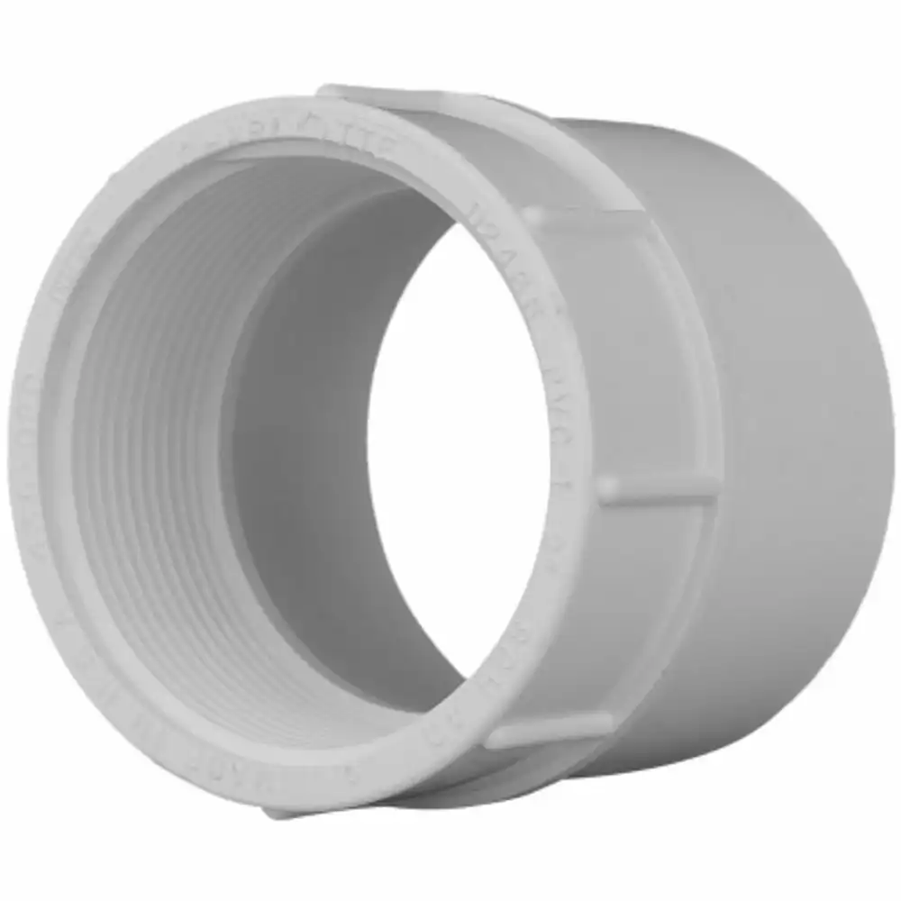 schedule 40 pvc pressure female adapter, white, 1 in.