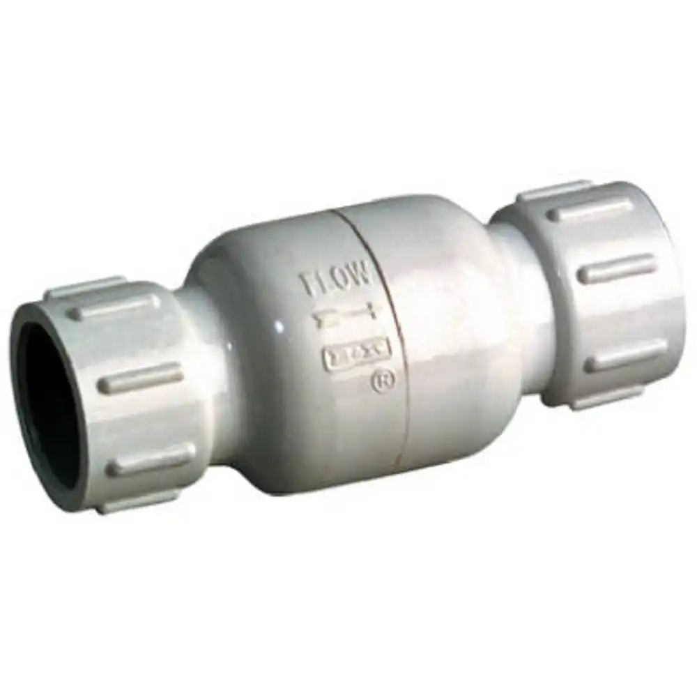 pvc check valve, threaded, white, schedule 40, 1/2 in.
