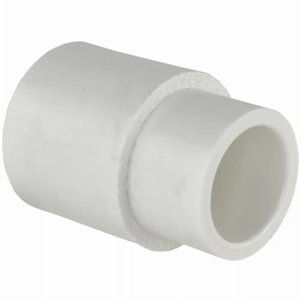 schedule 40 pvc pressure reducing coupling, white, 1 x 3/4 in.