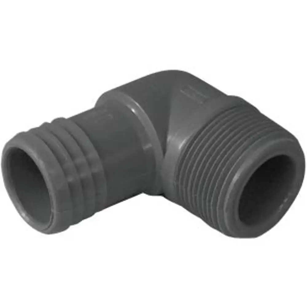 boshart 1-1/4 in. male 90 deg. polypropylene insert elbow (1/4 bend)
