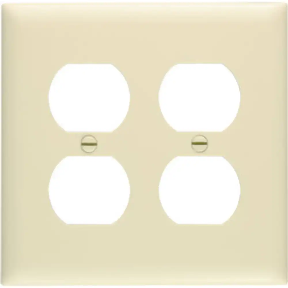 pass & seymour ivory 2-duplex outlet openings