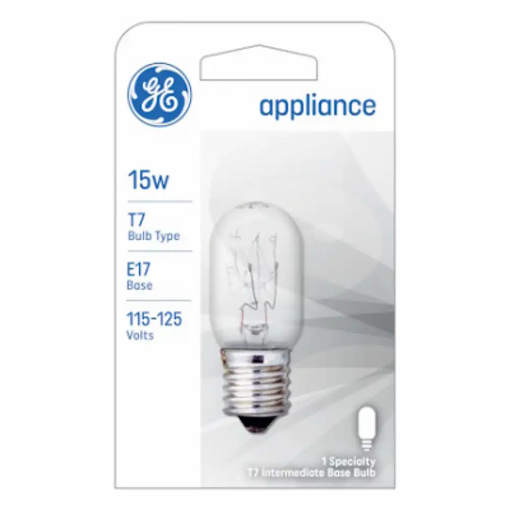 appliance light bulb, clear, 15 watt