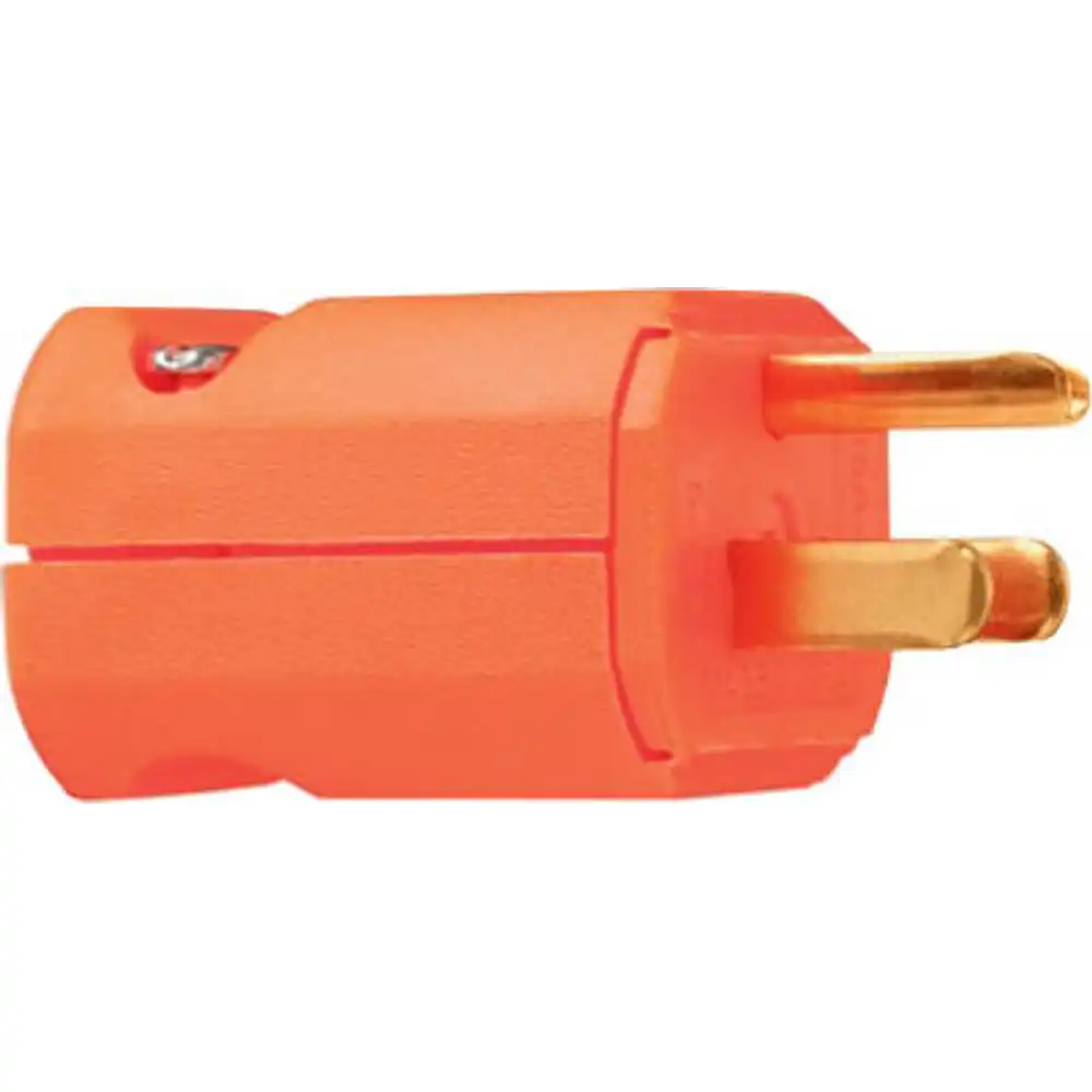 pass & seymour straight blade 2-pole plug, 15a 125v male