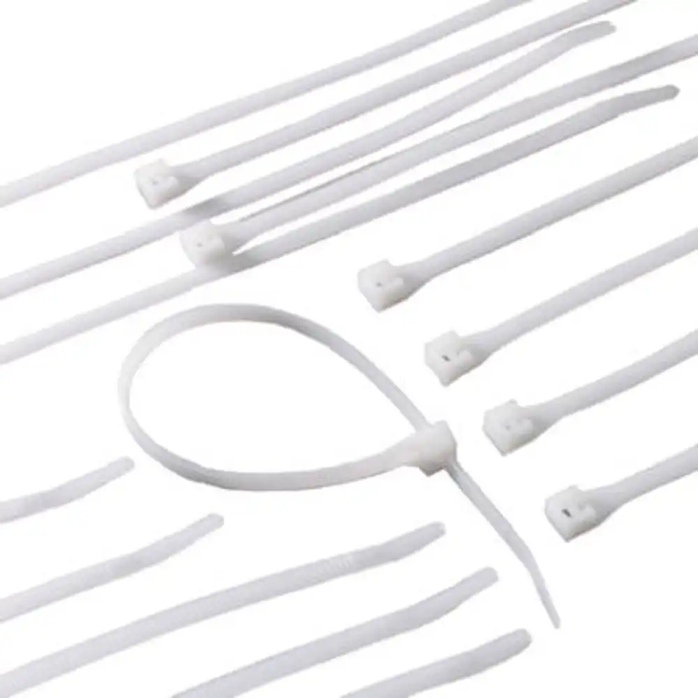 cable tie, white, nylon, 8-in., 20-pk.