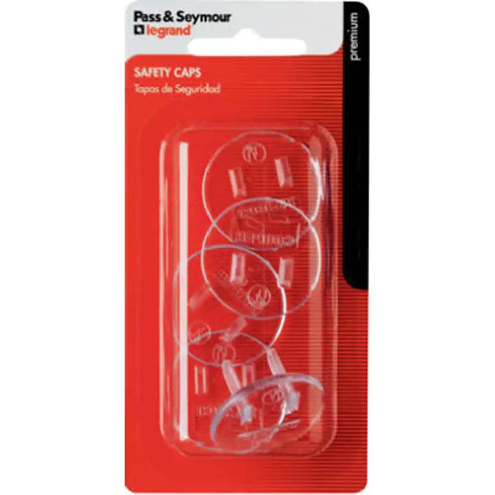 pass & seymour clear electrical safety caps, 5-pk.