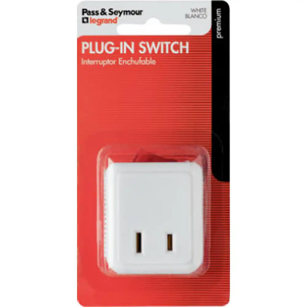 pass & seymour 15a white plug in cord switch