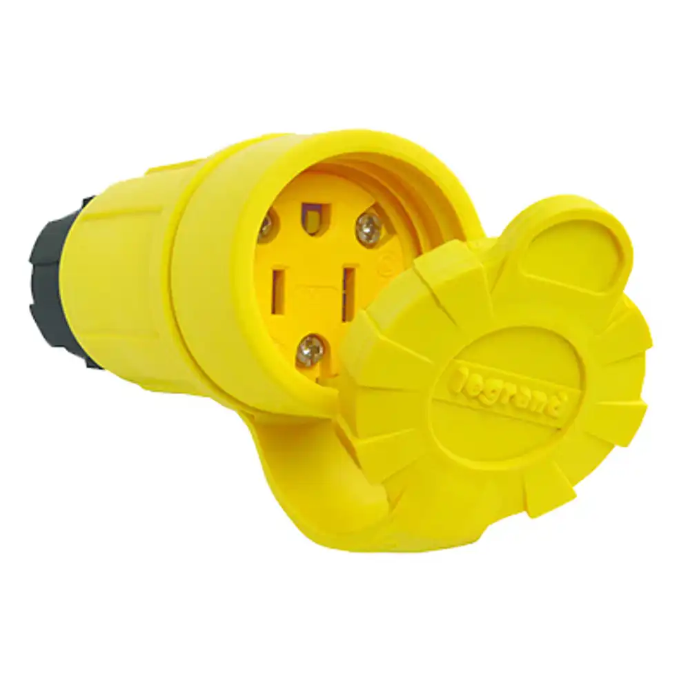 pass & seymour watertight connector, yellow, 2-pole, 15-amp, 125-volt