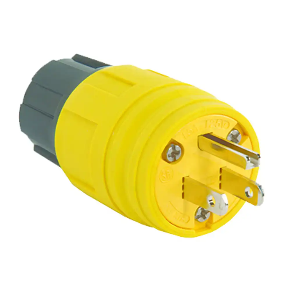 pass & seymour watertight plug, yellow, 2-pole, 15-amp, 125-volt