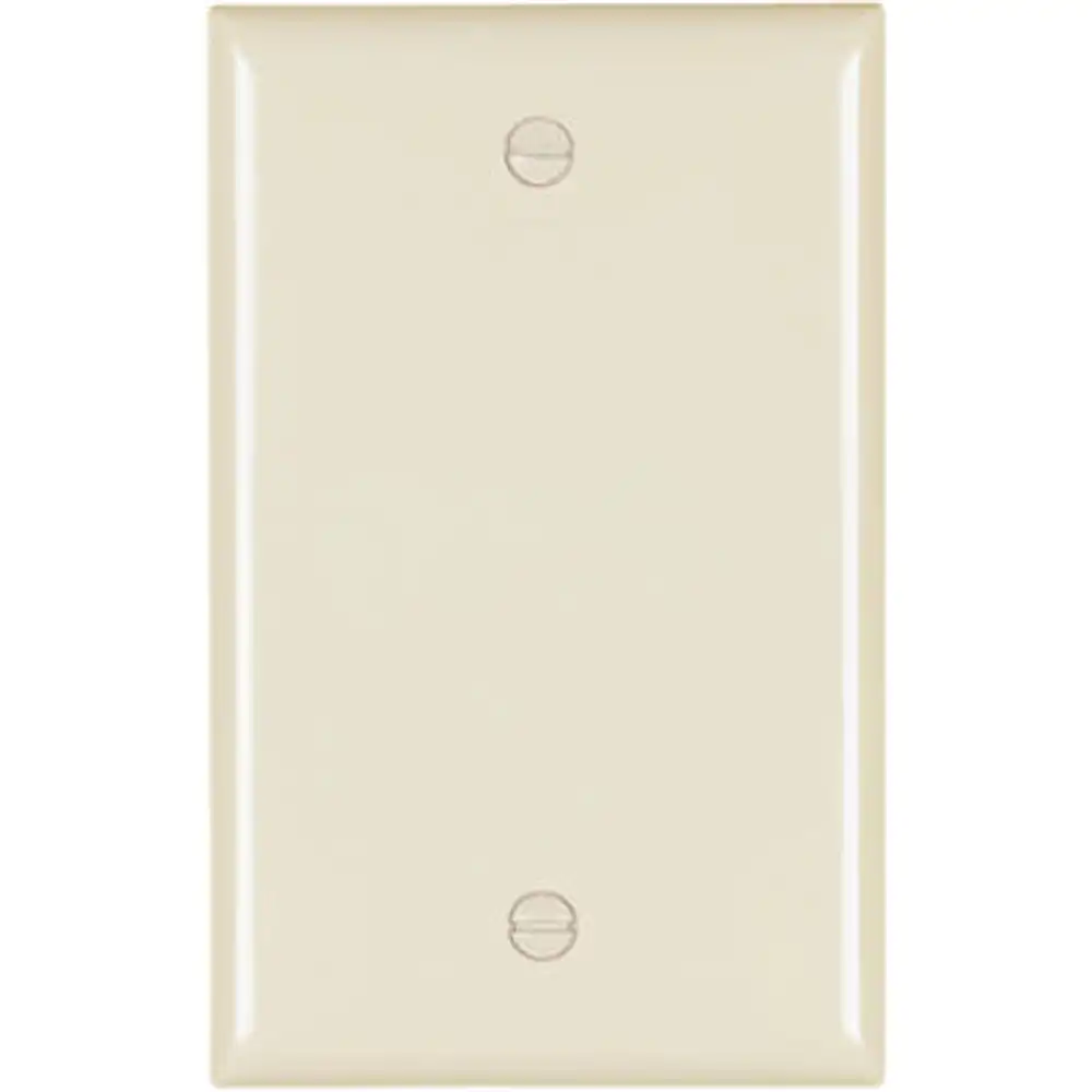 pass & seymour wall plate, blank, nylon, light almond