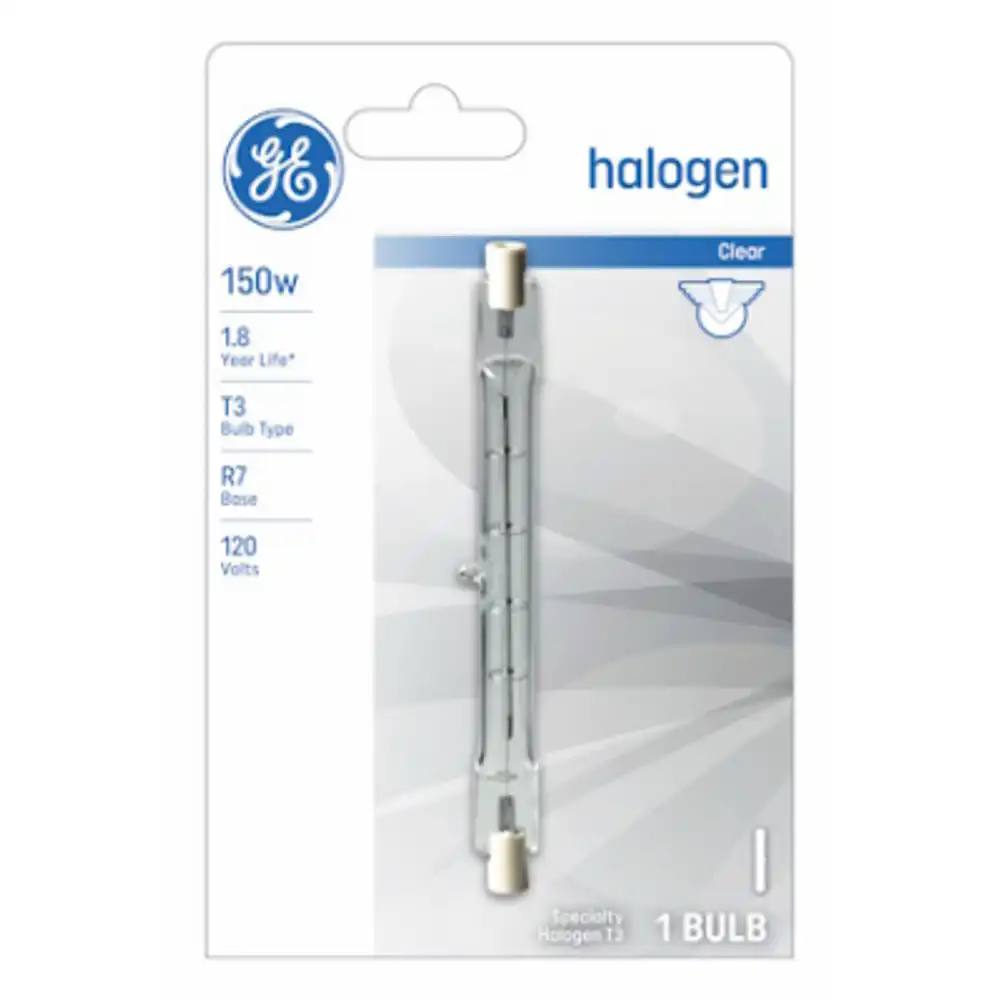 halogen quartz bulb, clear, 3-1/4 in., 150 watt