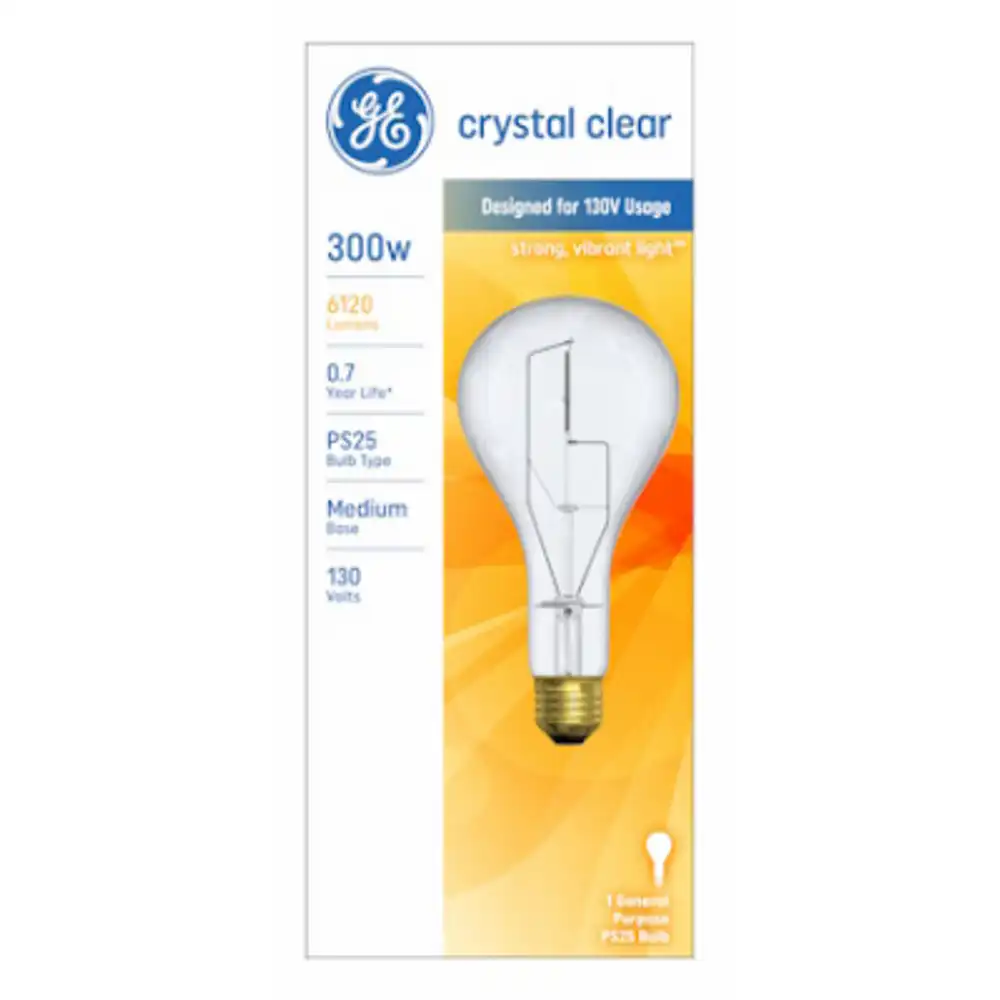 clear light bulb, 300 watt