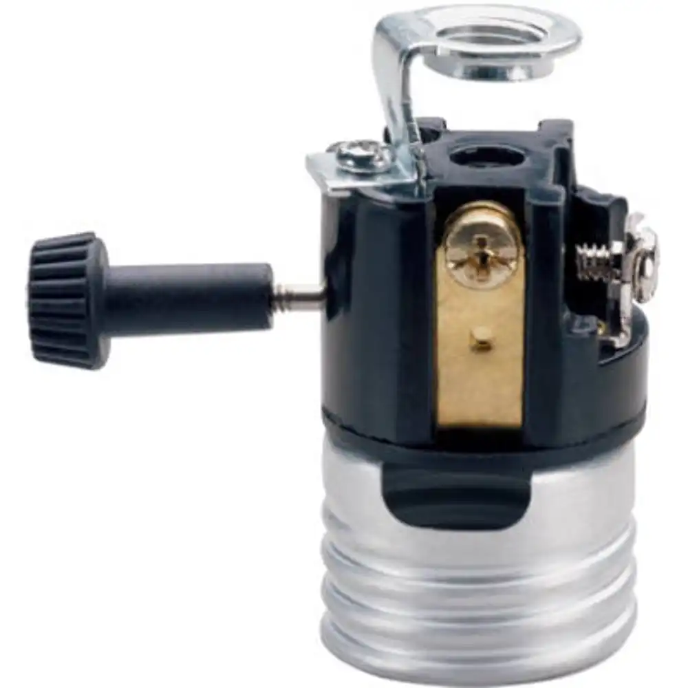 pass & seymour incandescent 3-way metal shell lampholder with hickey, 250-watt, 250-volt