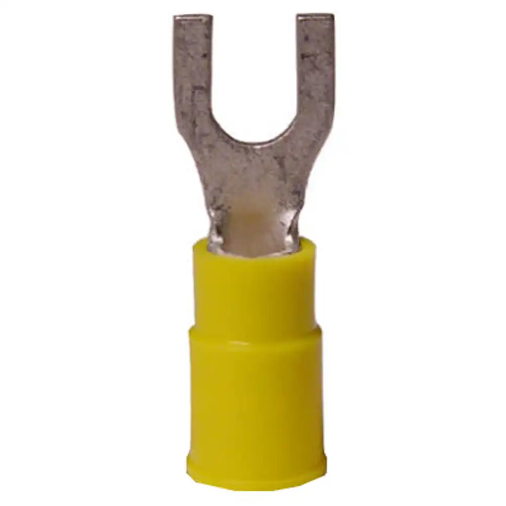 spade terminals, insulated, 8-10 stud, 12-10 awg, 50-pk.