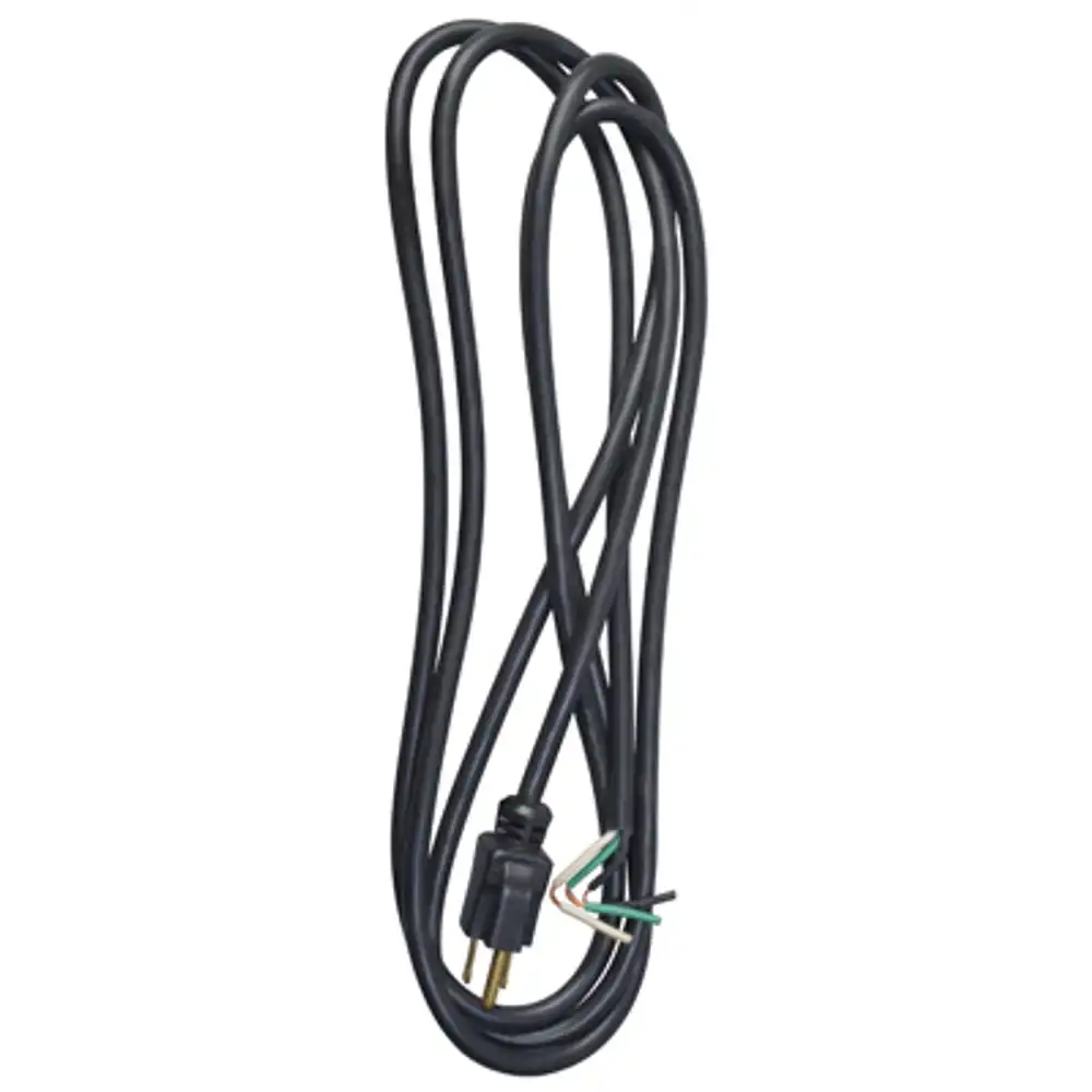 power cord, 16/3 sjtw, black, 8-ft.