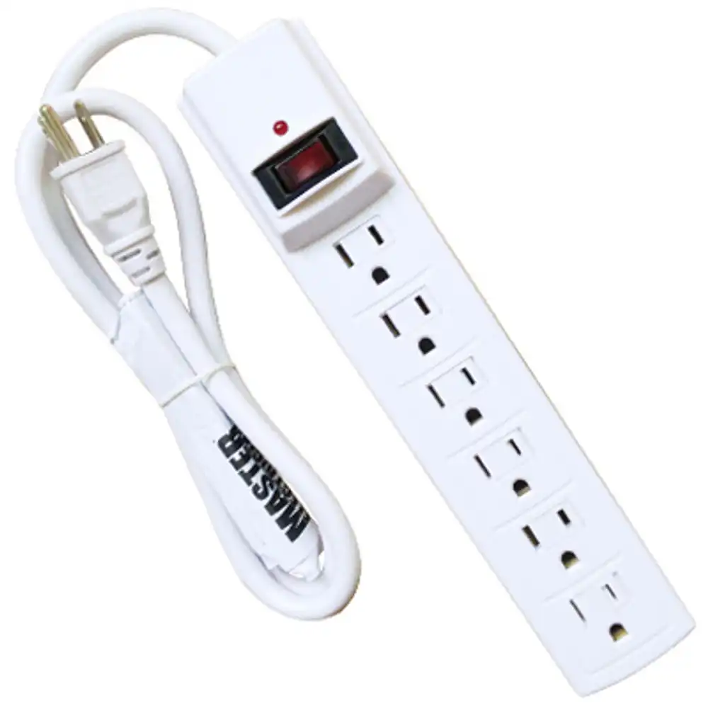 6-outlet surge protector, 510 joules, white