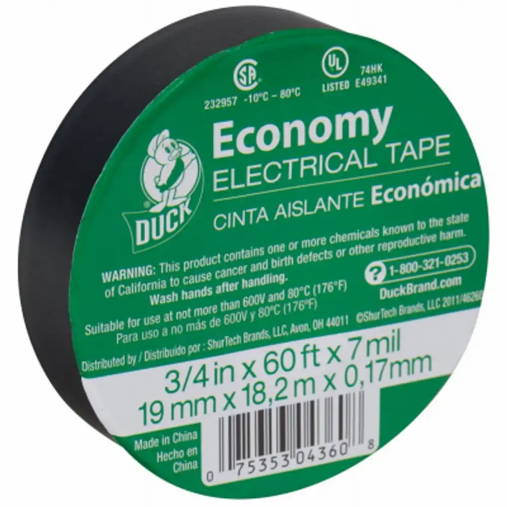 electrical tape, vinyl, flame retardant, 0.75-inch x 60-ft.