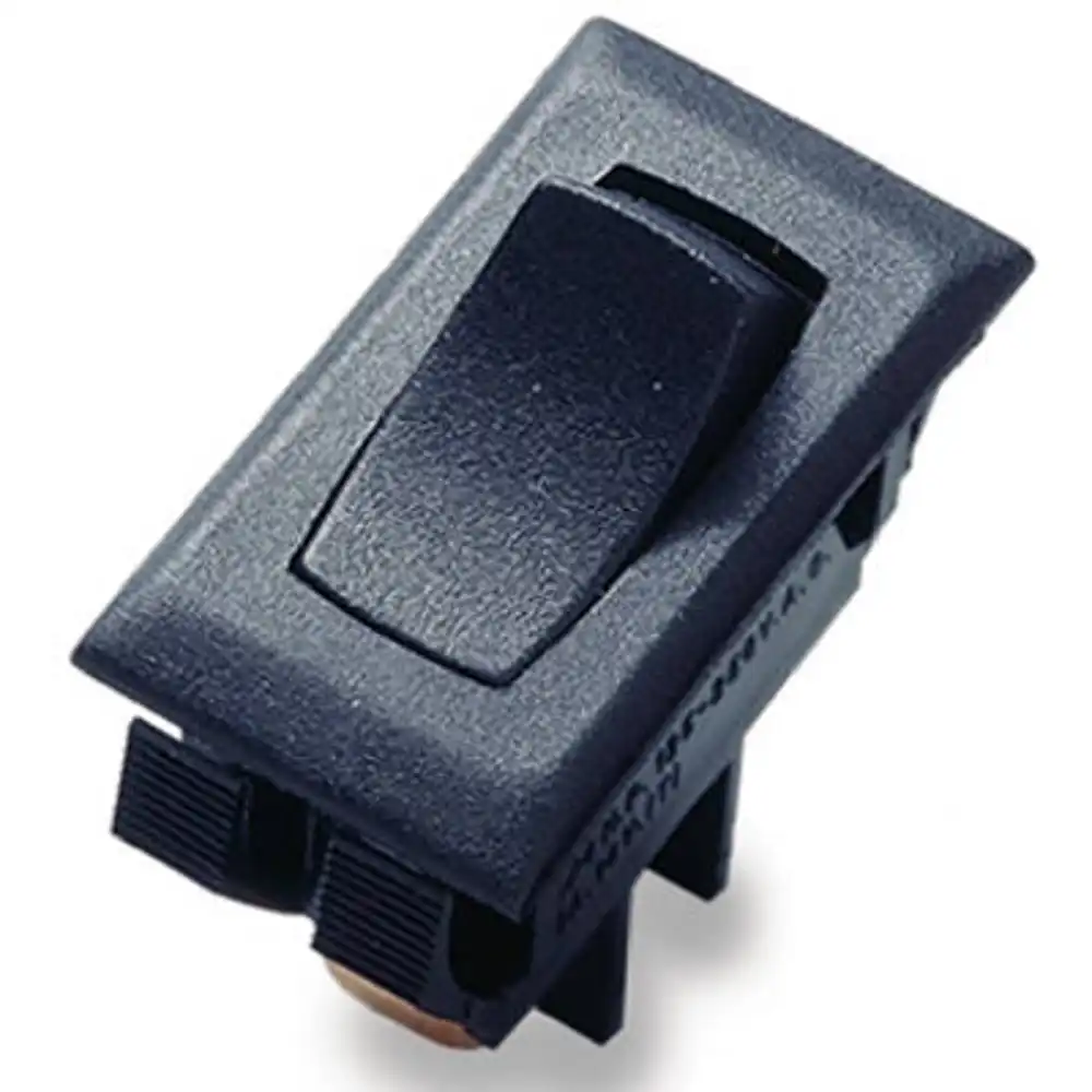12a medium-duty black rocker switch with spade terminals