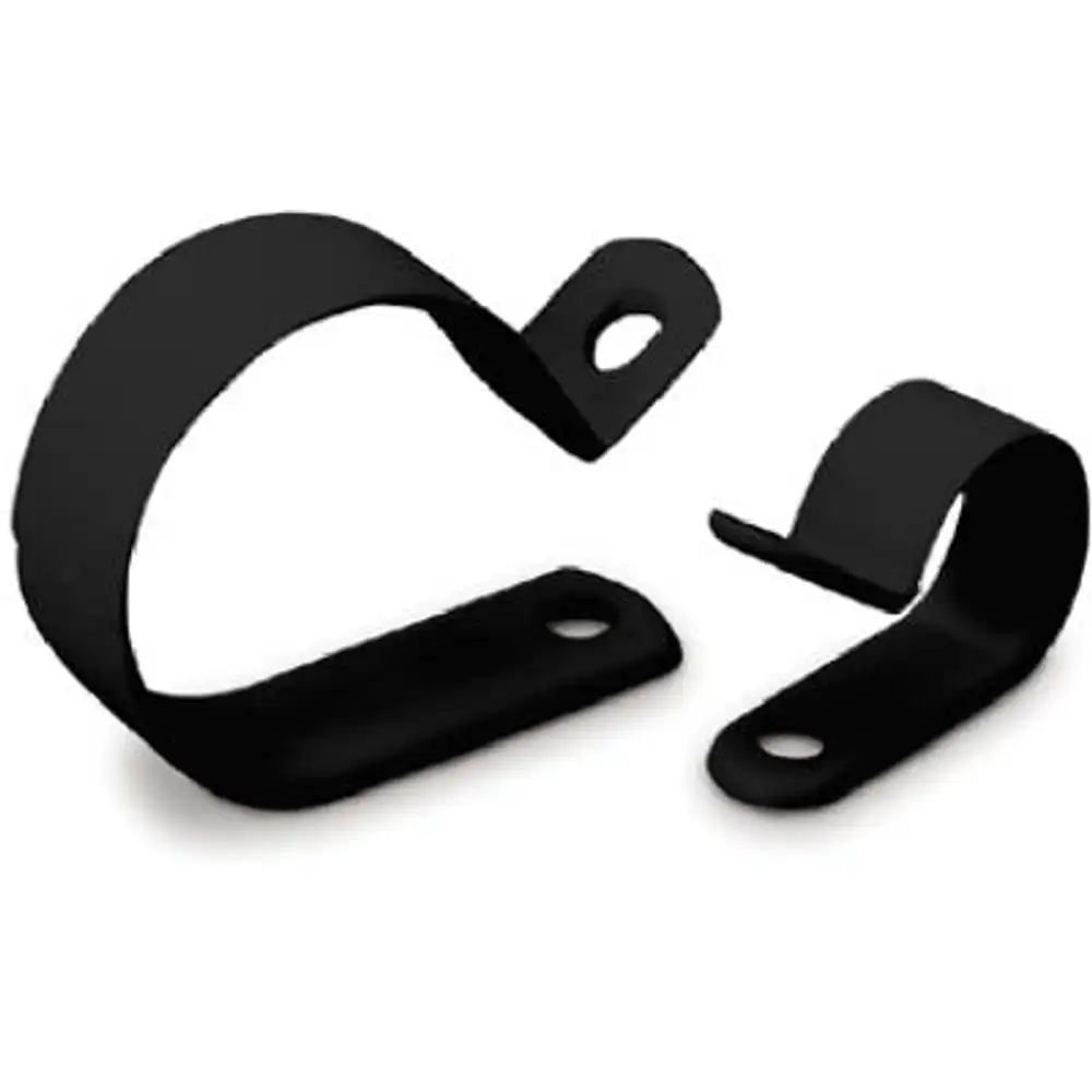 cable clamps, black plastic, 1/4-in. i.d., 18-pk.