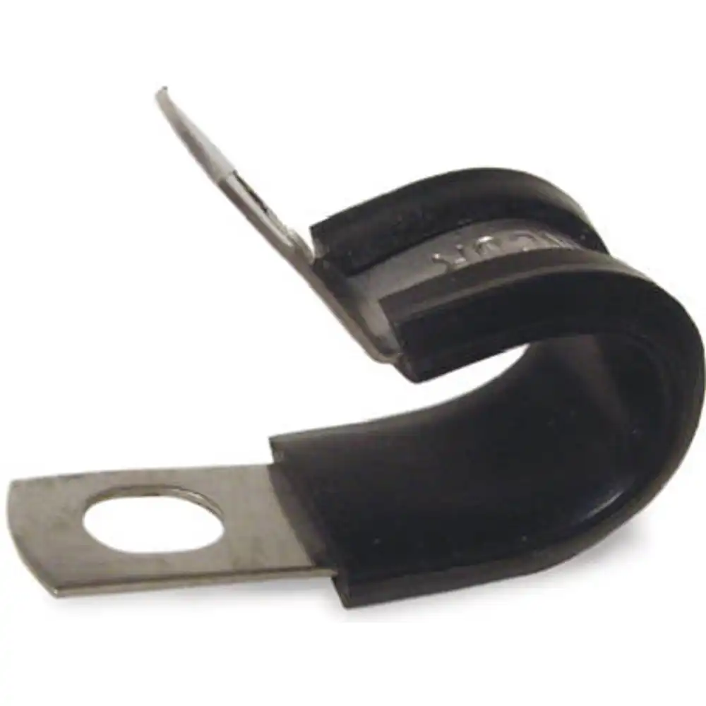 cable clamps, black plastic, 3/4-in. i.d., 6-pk.