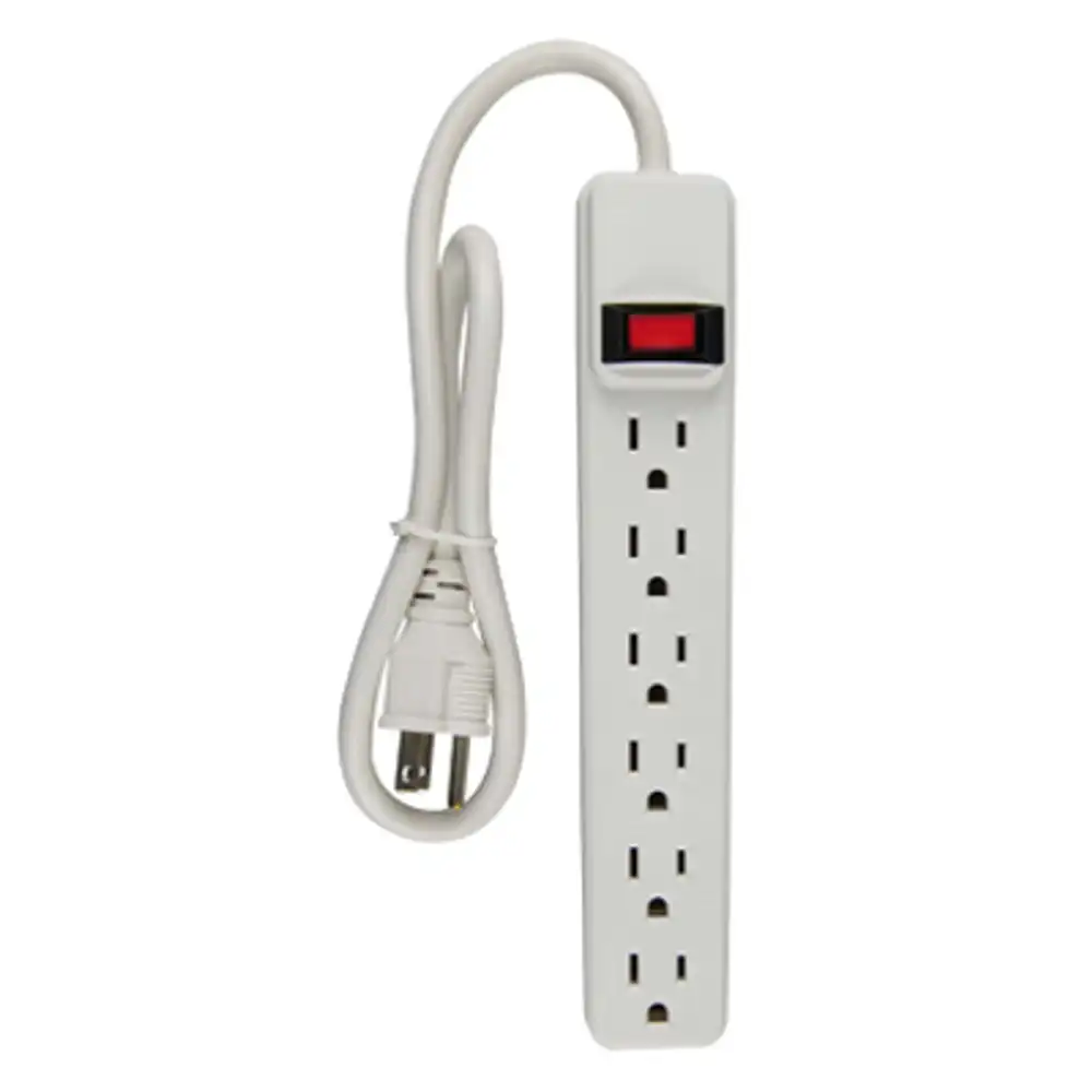 6-outlet power strip, white