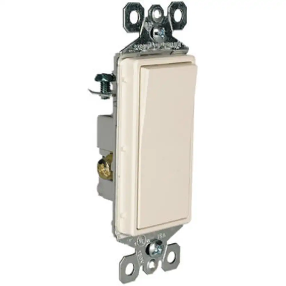 pass & seymour 3-way decorator wall switch, 15a, light almond