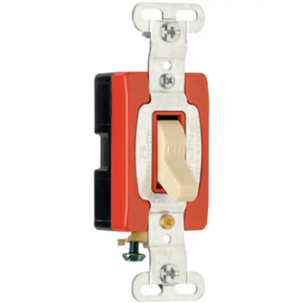 pass & seymour premium single-pole toggle switch, 20a, ivory