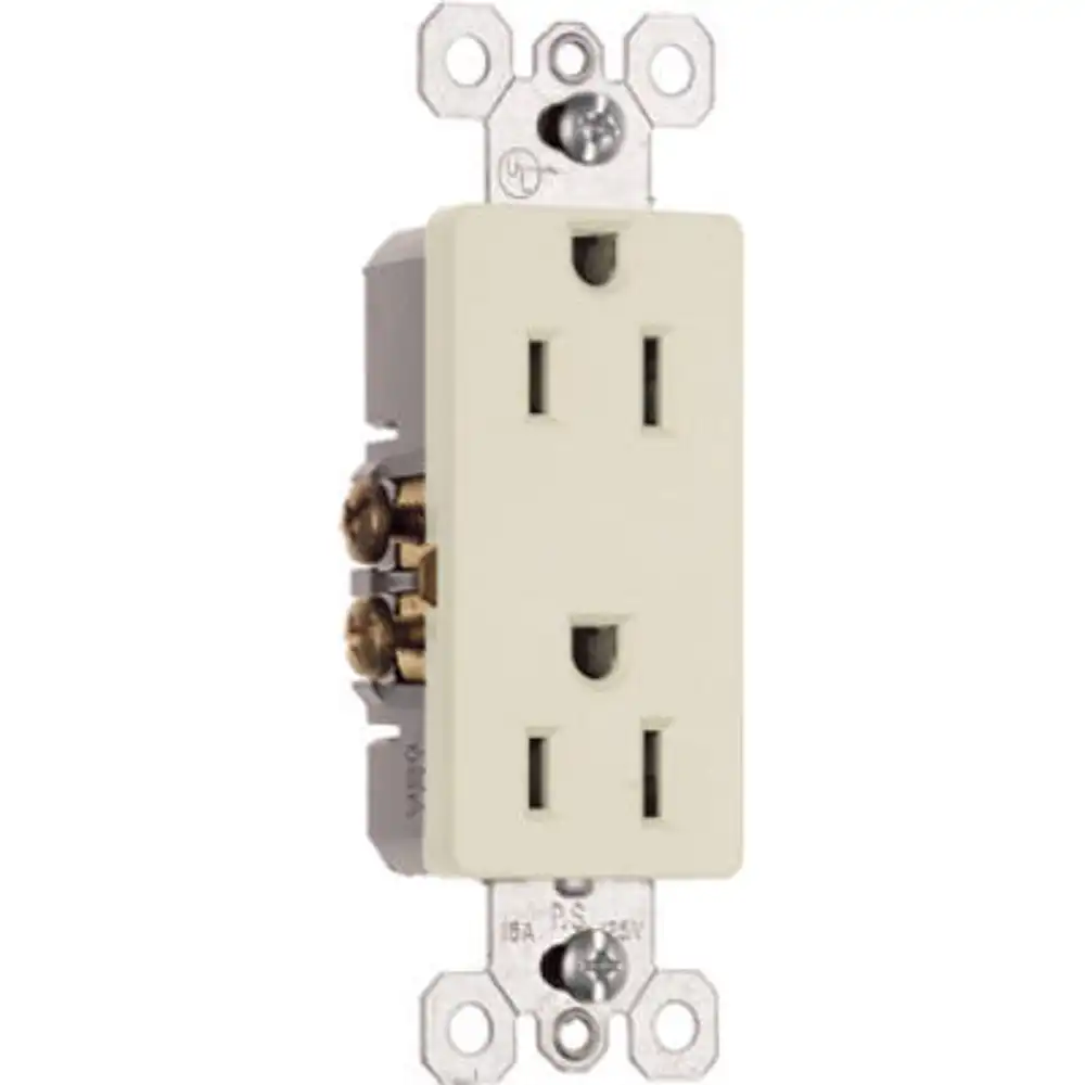 pass & seymour 15a/125v premium light almond decorator outlet