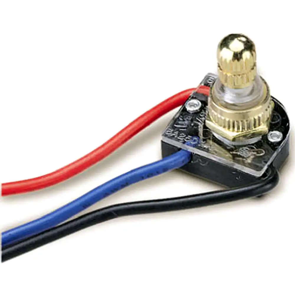 3a brass-plated 3-way rotary switch