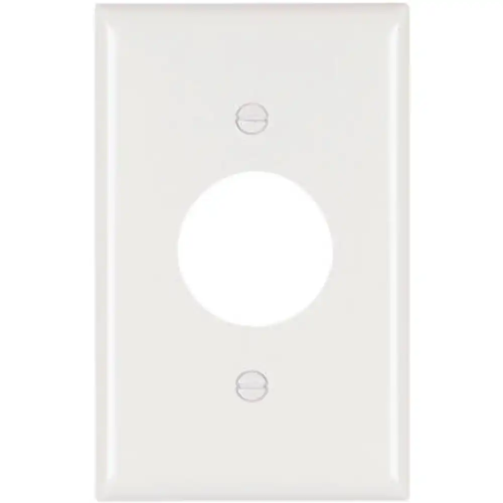 pass & seymour wall plate, 1-gang, single outlet, white nylon