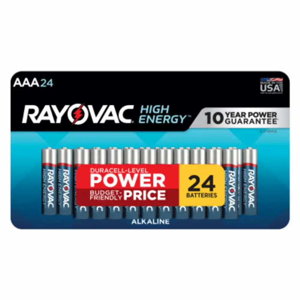 high energy aaa (triple a) alkaline batteries, 24 pack