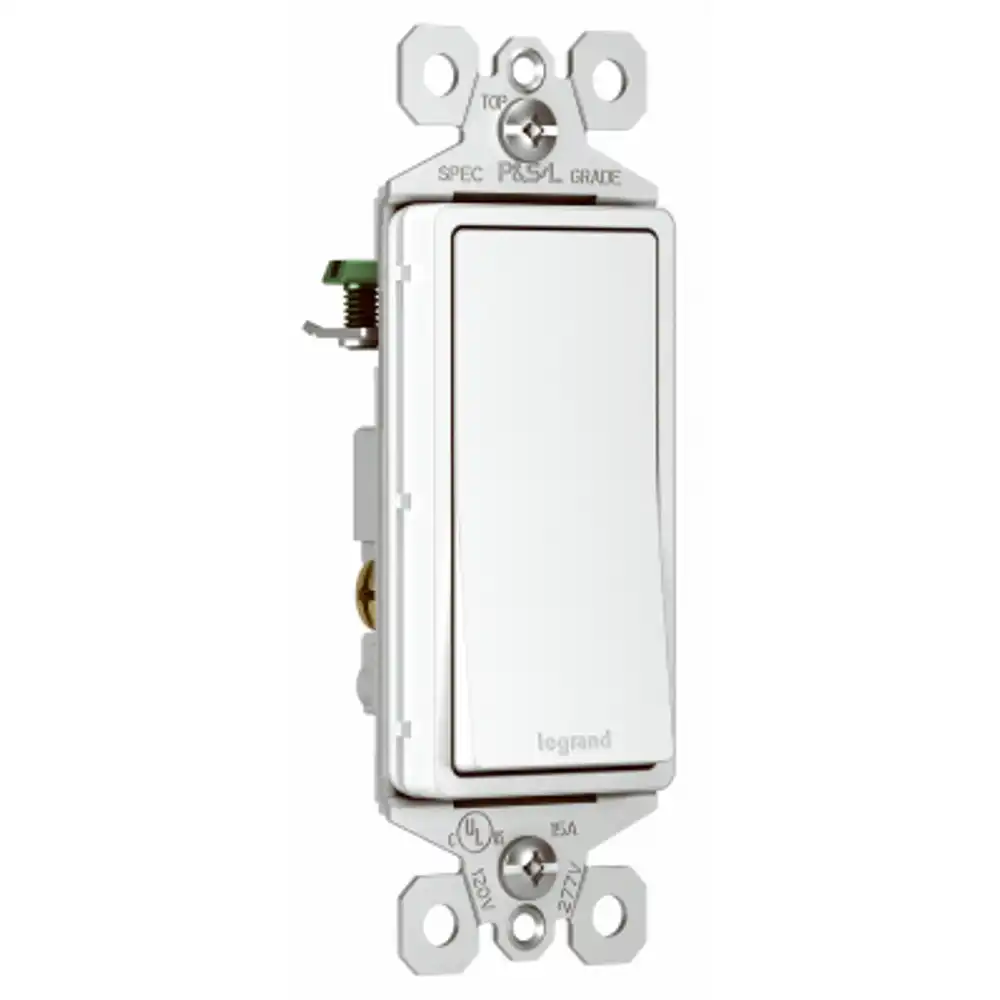 pass & seymour 3-way decorator wall switch, 15a, white