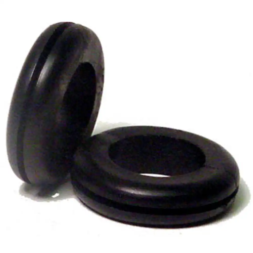 flexible black vinyl hole grommet, 1/2 in. i.d., 4-pk.