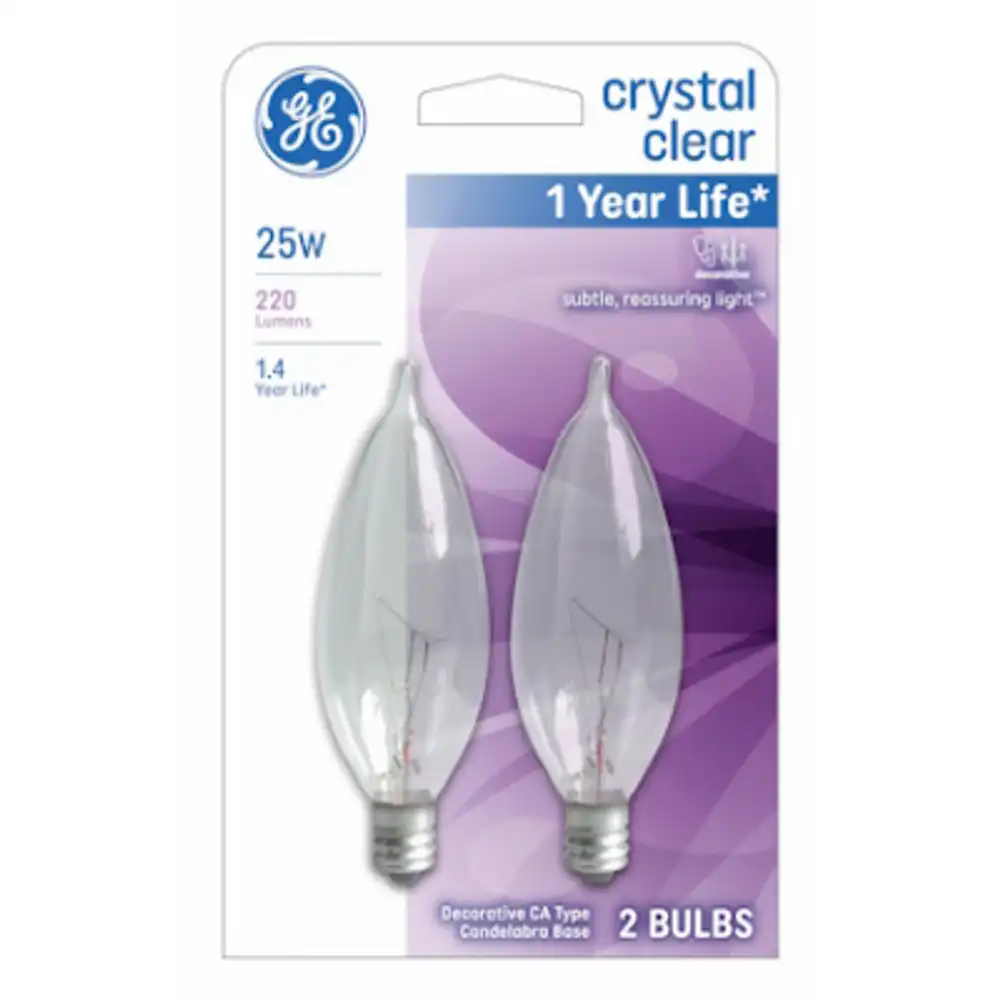 candelabra light bulb, 25 watt, 2-pk.