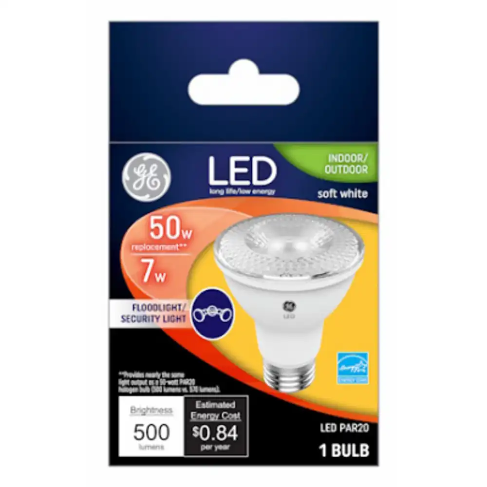 led floodlight bulb, soft white, 500 lumens, 7 watt