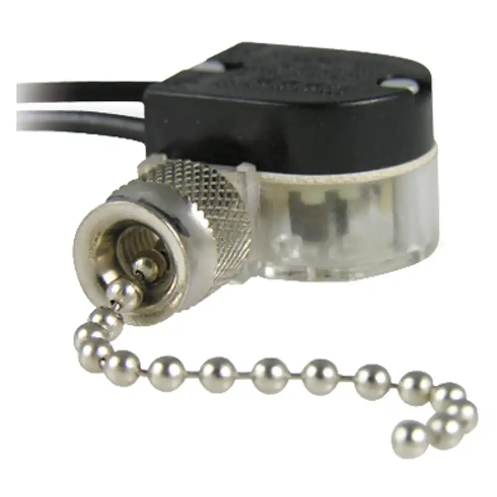 pull chain switch, nickel-plated, single-pole/single-throw, 6-amp