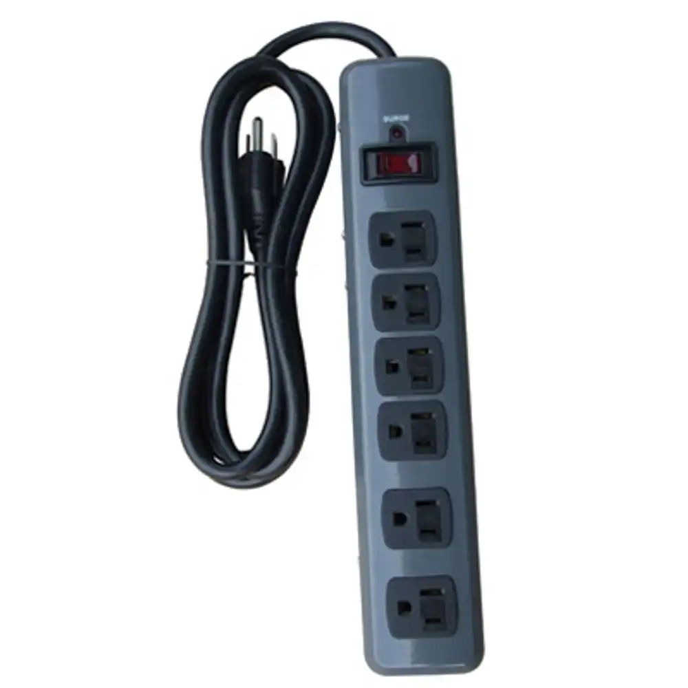 6-outlet metal surge strip, 1200 joules