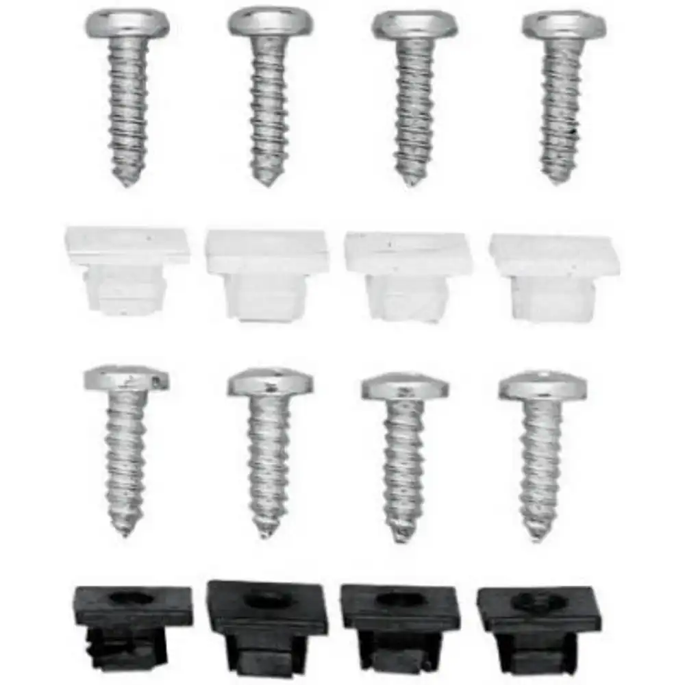 deluxe license plate fastener, nylon, white, 4-pk.