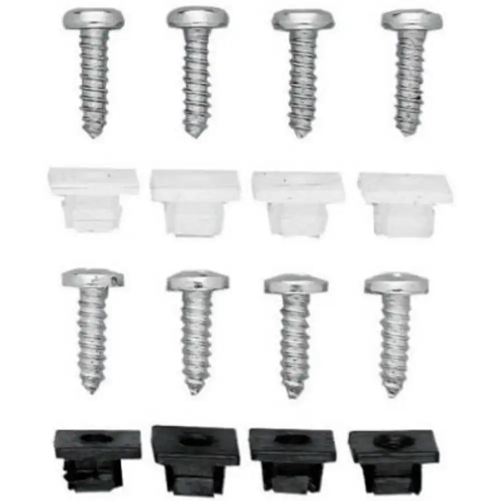 license plate fastener, black,nylon, 4-pk.