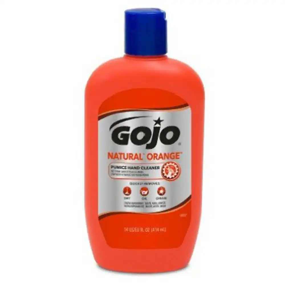 hand cleaner with pumice, natural orange, 14 oz.