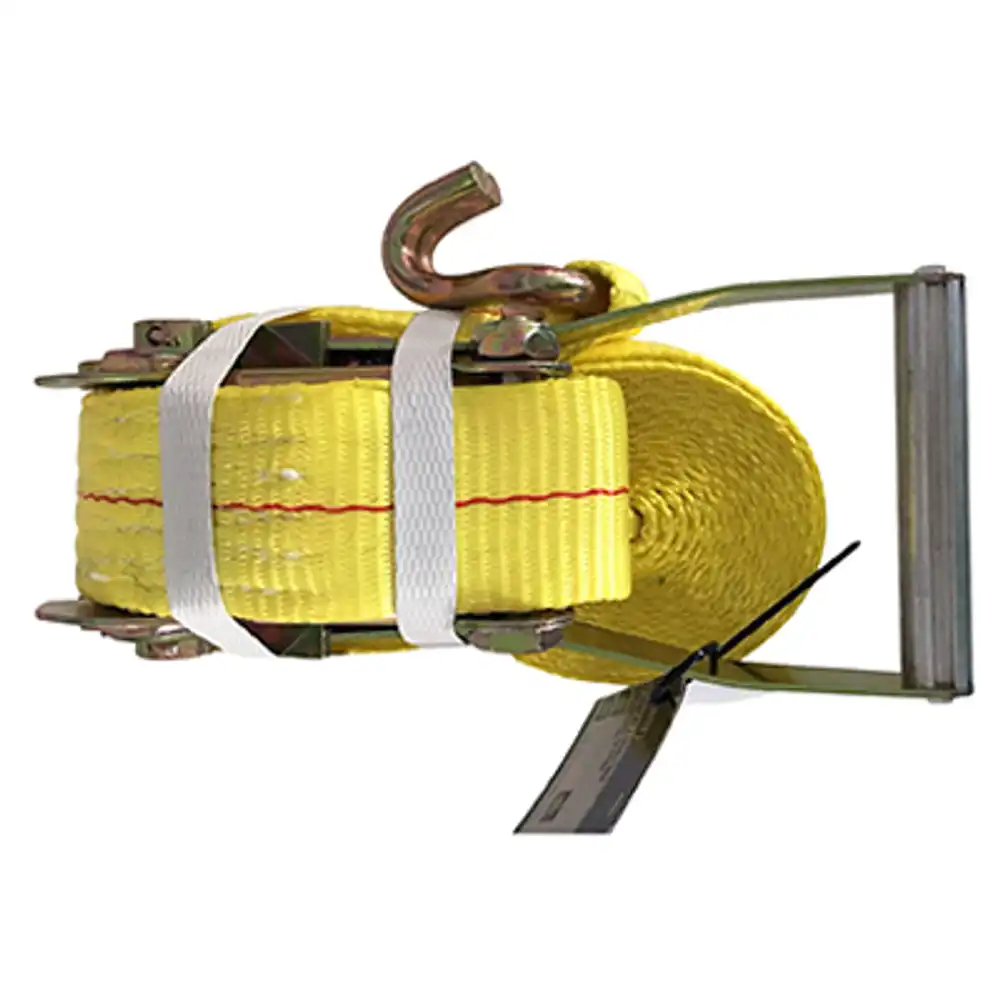 ratchet tie-down, double j-hooks, 27 ft. x 2 in.