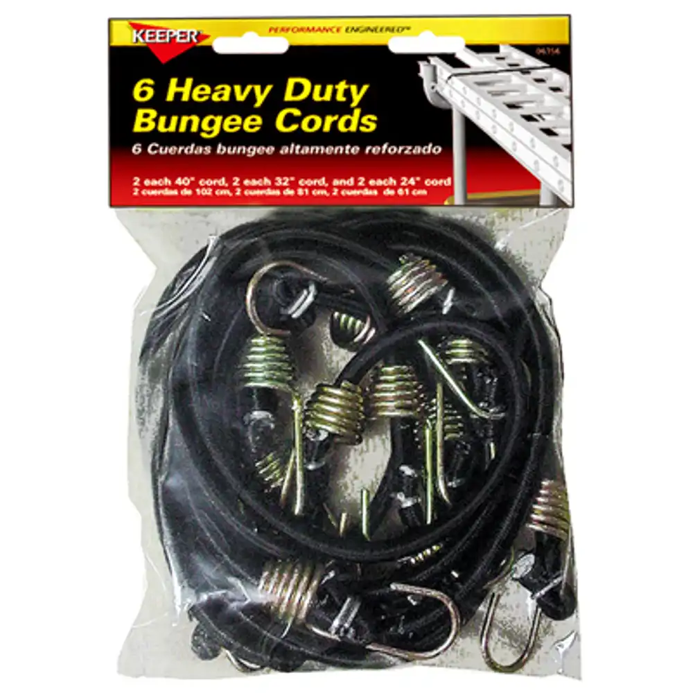 heavy-duty bungee cords, 6-pk.