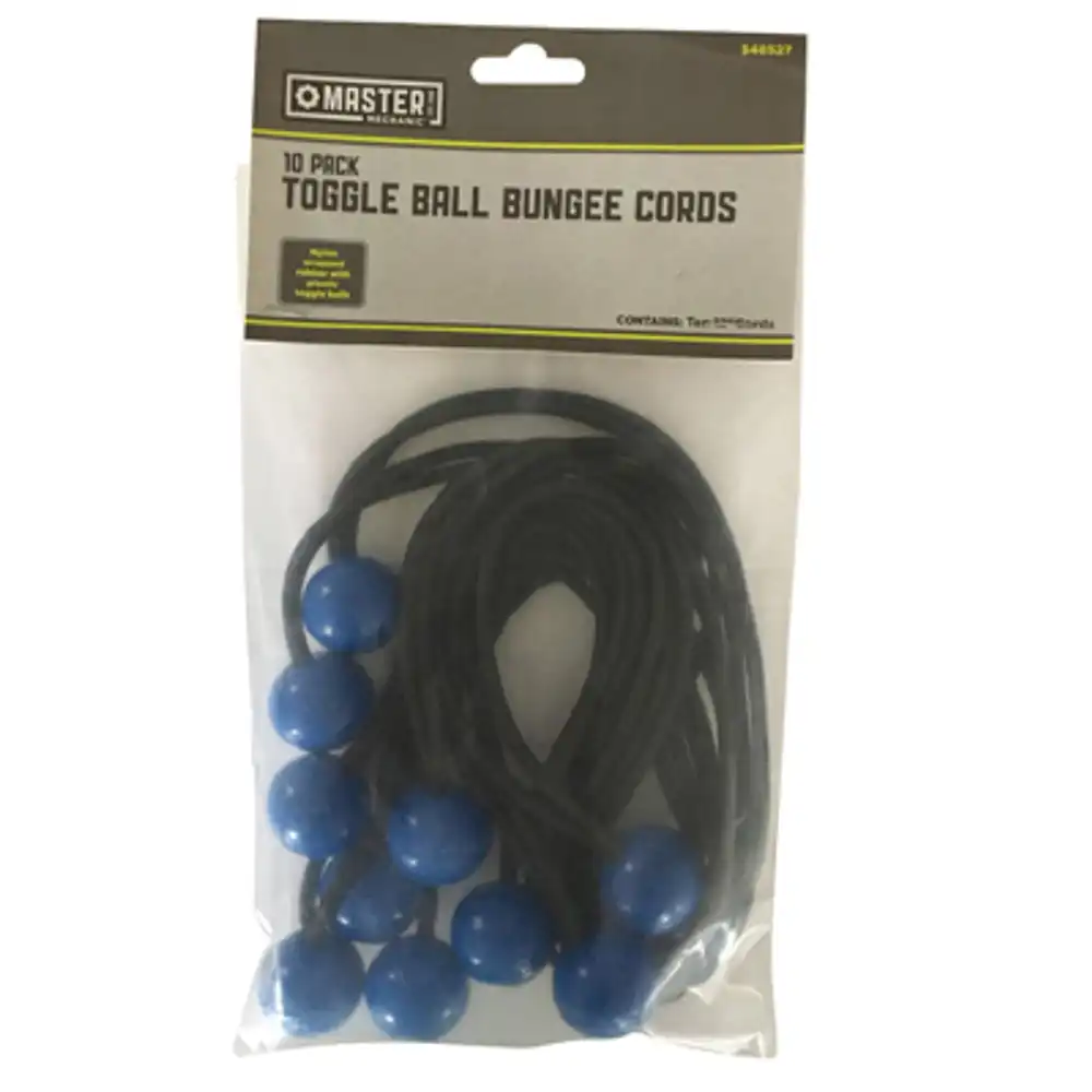 10-pack bungee cords with toggle balls