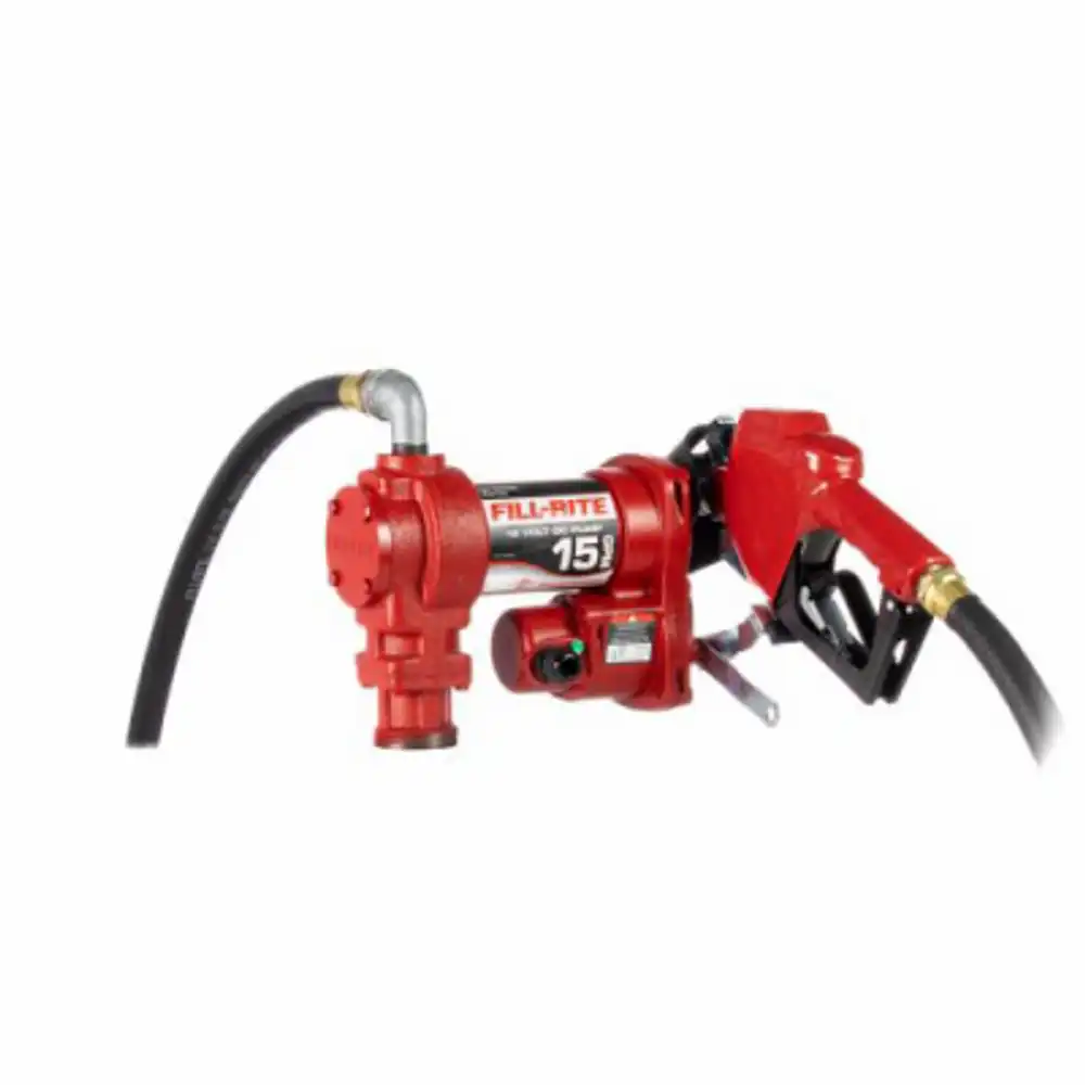 12-volt dc fuel transfer pump with nozzle, 15 gpm