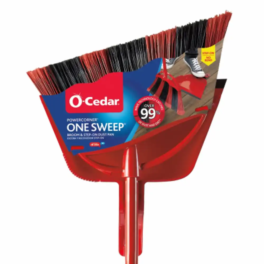 angle broom with sweeping pan